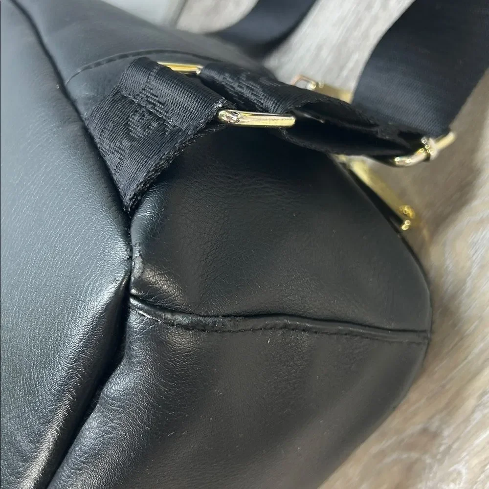 Betsey Johnson Black Backpack with Floral Lining - Picture 7 of 11